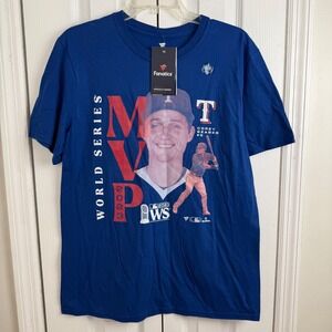 NWT Fanatics Men's Medium Corey Seager MVP World Series 2023 T Shirt‎ Official
